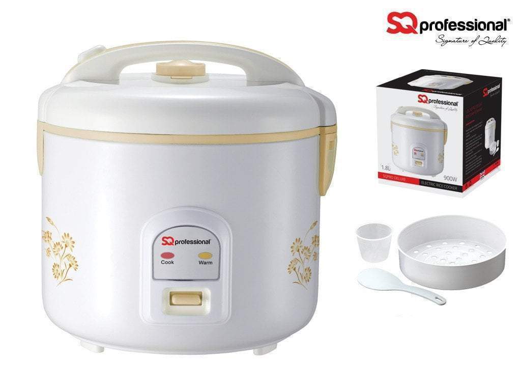 Sq Pro Deluxe Kitchen Electric Rice Cooker High Quality 1.8 Litre Capacity 3423