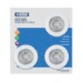 Status GU10 Down Lights in Glossy Retail Box White 3pk 6773