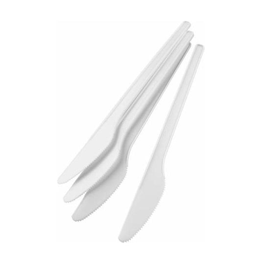 White Plastic Knife 16 cm Pack of 100