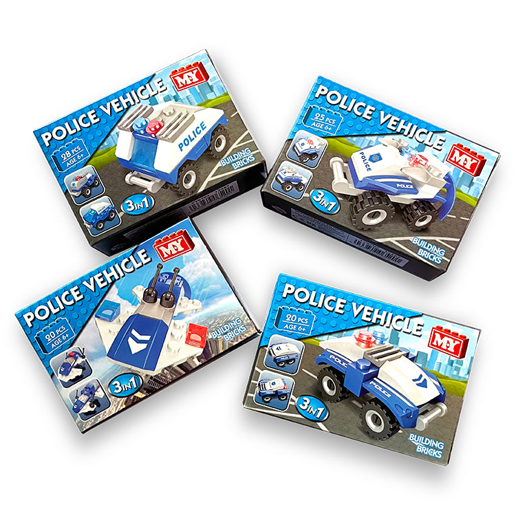 Police Vehicle Brick Set