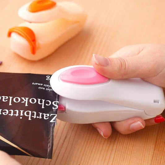 Pink and White Mini Bag Sealer Plastic 10 cm JX102 / 6704