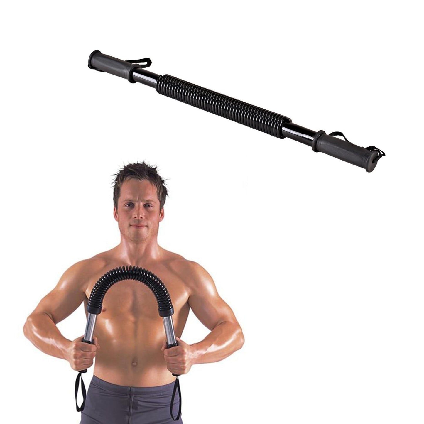 Flexible Power Twister KG Stretch Spring Bendy Bar Gym Exercise 40kg 1951