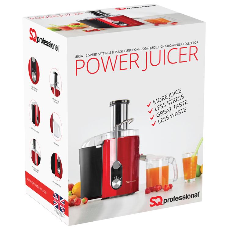 Sq Professional Blitz Power Juicer 650W 0.7L Red 2324