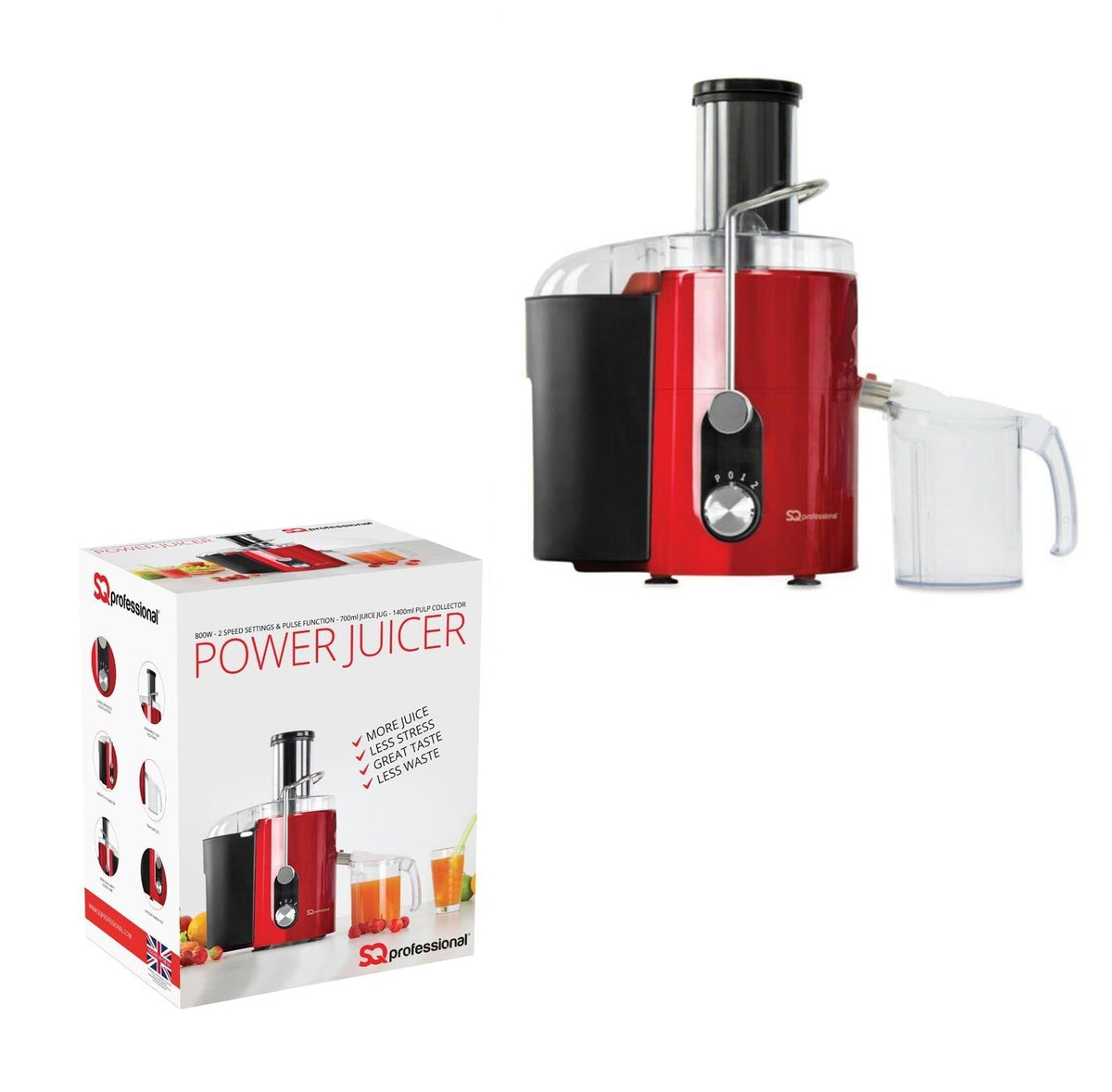 Sq Professional Blitz Power Juicer 650W 0.7L Red 2324