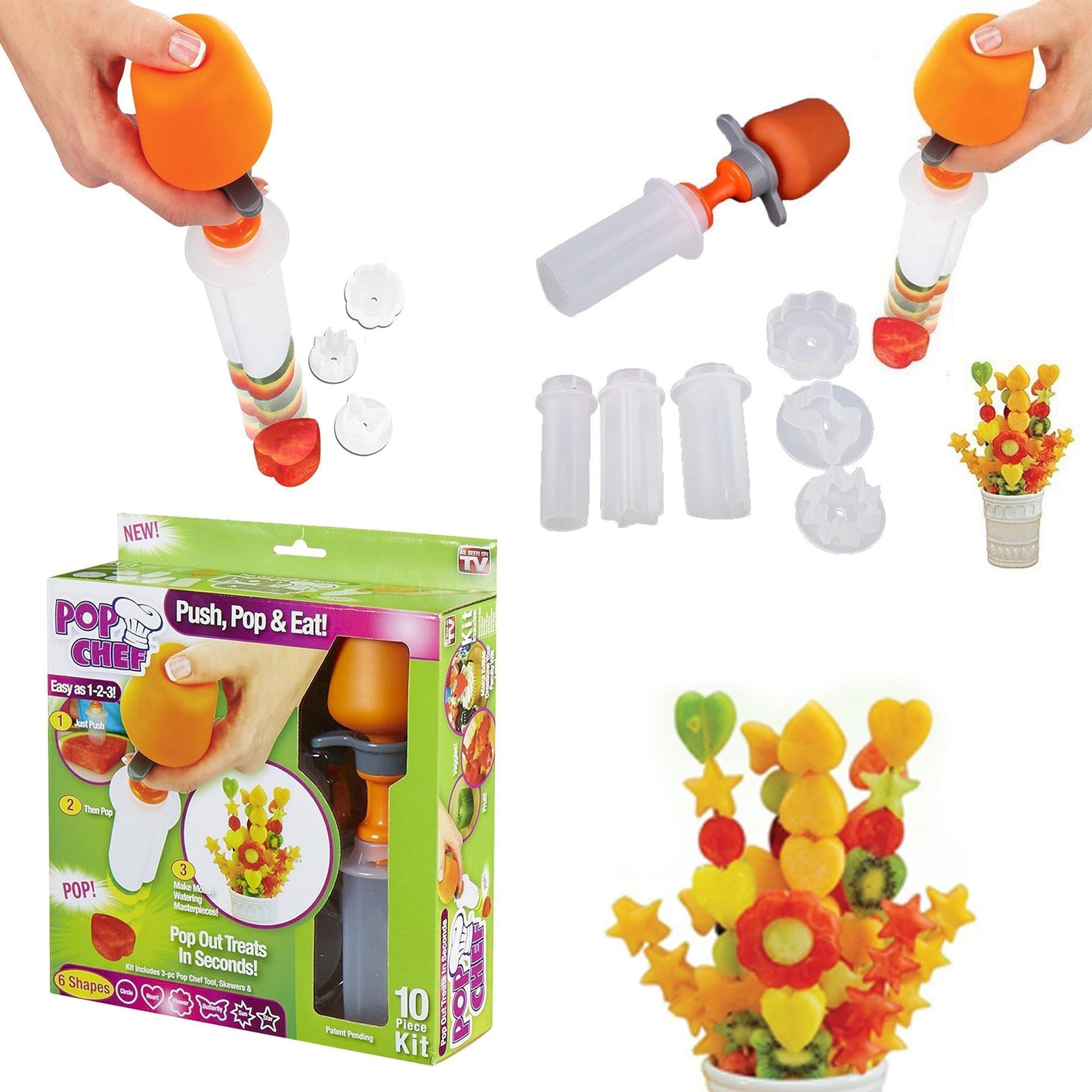 Pop Chef Push Pop And Eat 6 Shapes 5000