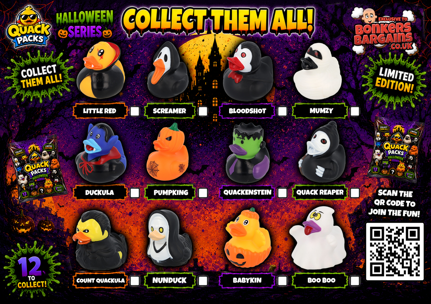 QuackPacks - Halloween Series - 1 Halloween QuackPack Duck Inside