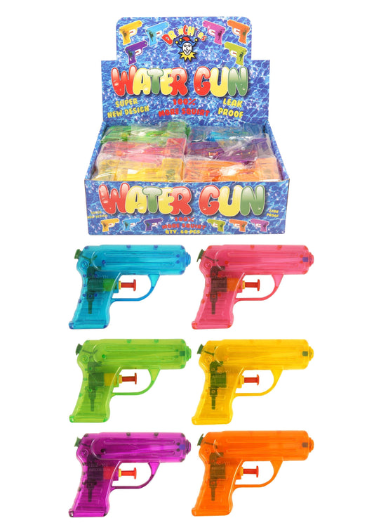 Kids Outdoor Water Gun 6 Assorted Neon Colours 11cm R08265