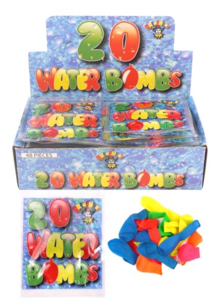 20 Pack Outdoor Kids Assorted Neon Colour Water Bombs Summer Fun R19111