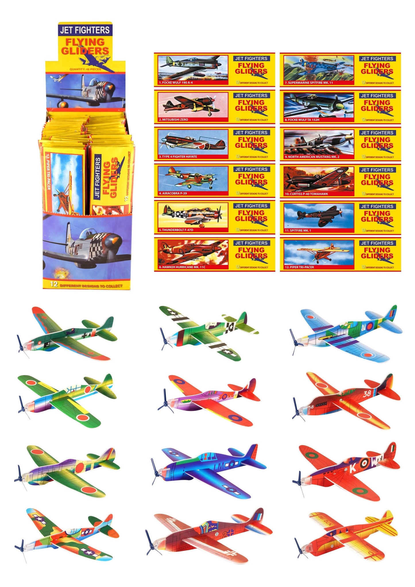 Jet Fighters Flying Gliders Assorted Designs R20001