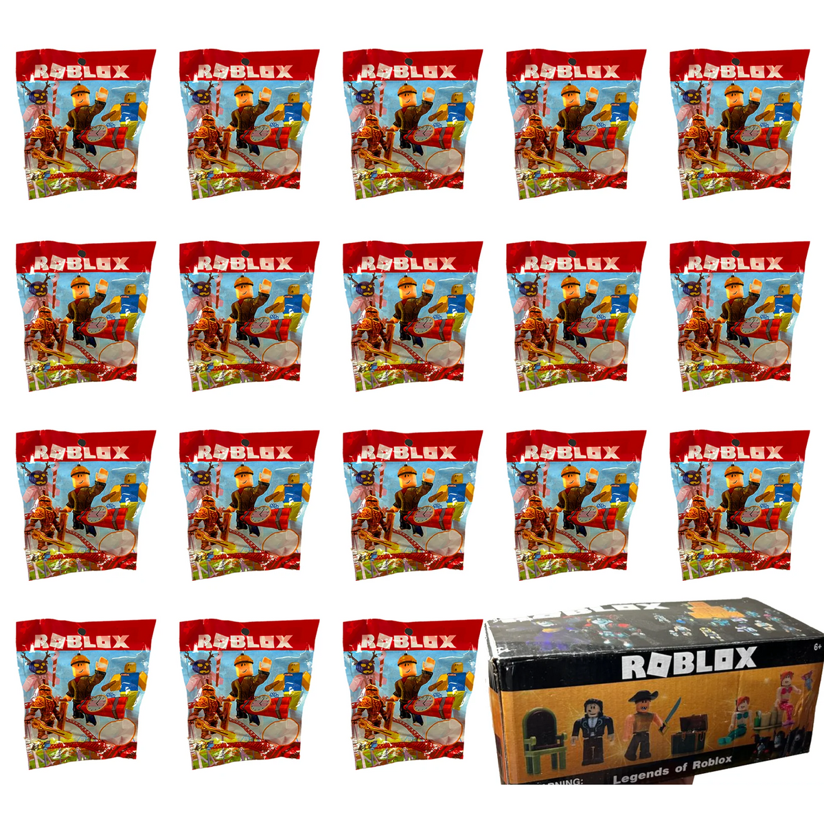 Robx Mini Pack Roblox Box of 18 Mini Figure Surprise Blind Bags – Bonkers Bargains
