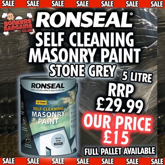 Ronseal Self Cleaning Masonry Paint -5 Litre - 50% Off RRP!