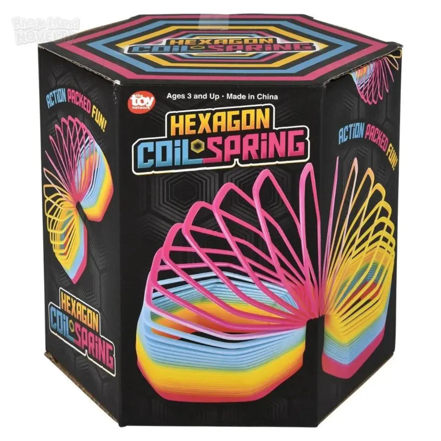 Jumbo Hexagon Rainbow Spring Toy