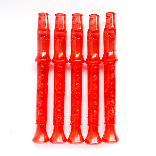 Super Xmas Elf Orange Flutes x 10 ( CRAZY PARTY BAG SPECIAL )