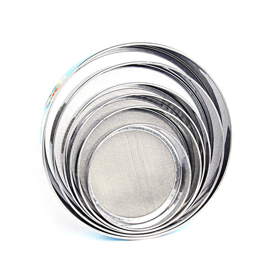 Stainless Steel Round Strainer High Quality Pack Of 6   4141