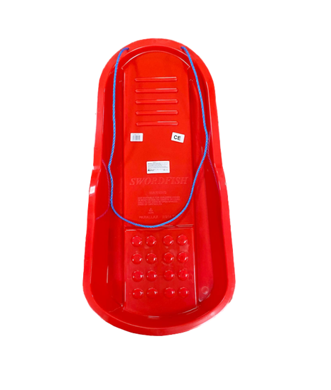 Children'S Plastic Swordfish Snow Sleigh Sledge With Rope 85 cm x 40 cm Red