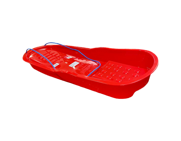 Children'S Plastic Swordfish Snow Sleigh Sledge With Rope 85 cm x 40 cm Red