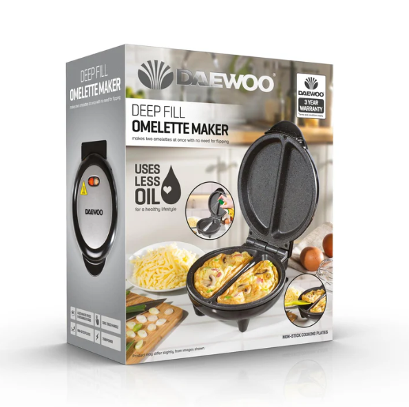 Daewoo Non Stick Deep Fill Omelette Maker 750 Watt