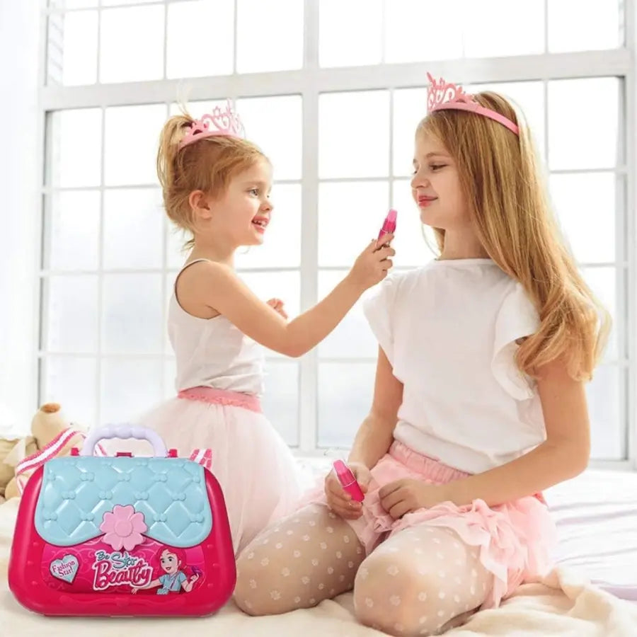 Portable 2 in 1 Make Up Salon Pretend Play Carry Case – Unleash Creative Fun for Little Fashionistas!