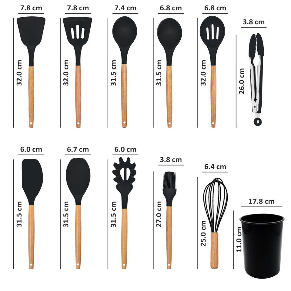 Heat Resistant & Safe! Wholesale Silicone Cooking Utensil Set ( UK)