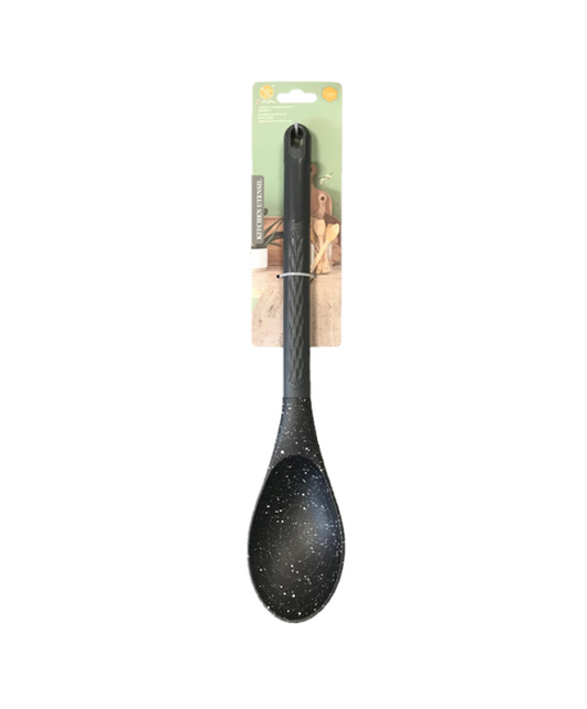Plastic Cooking Spoon 8 x 35 cm  Speckled Black SG3004