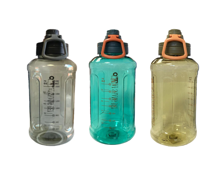 Plastic Gym Water Drinking Bottle 2L Assorted Colours SG9141