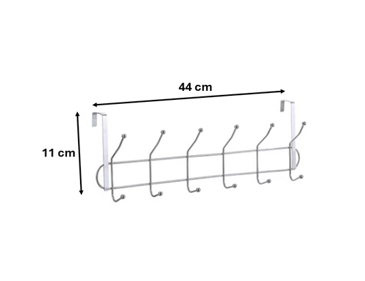 Metal Over Door 12 Hook Hanger 44 cm SG9154