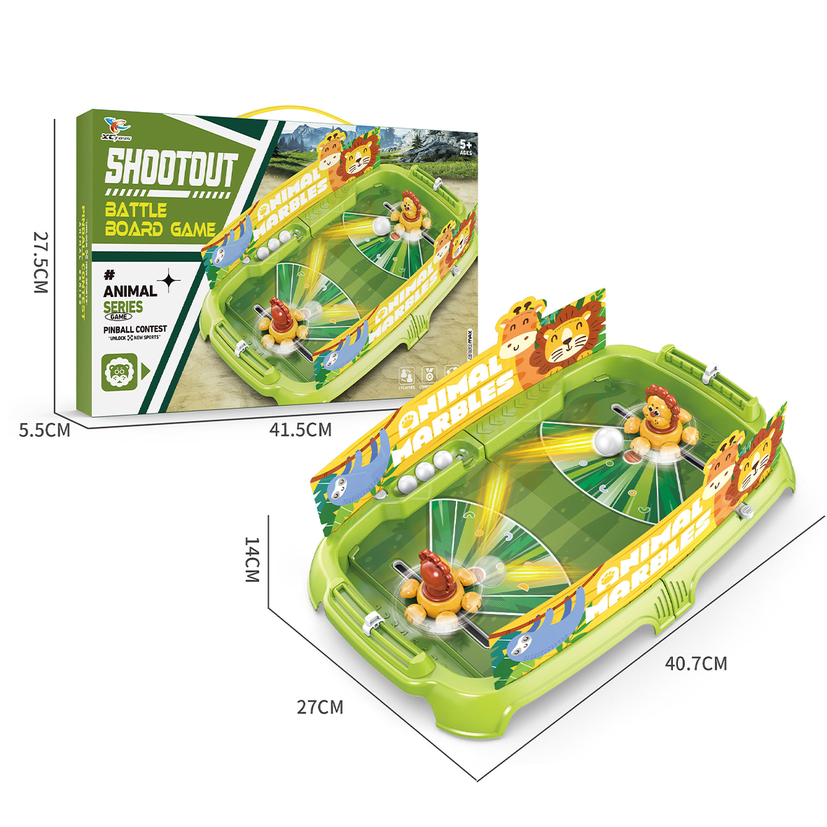 Marbles Shootout Battle Board Game - Animal Series