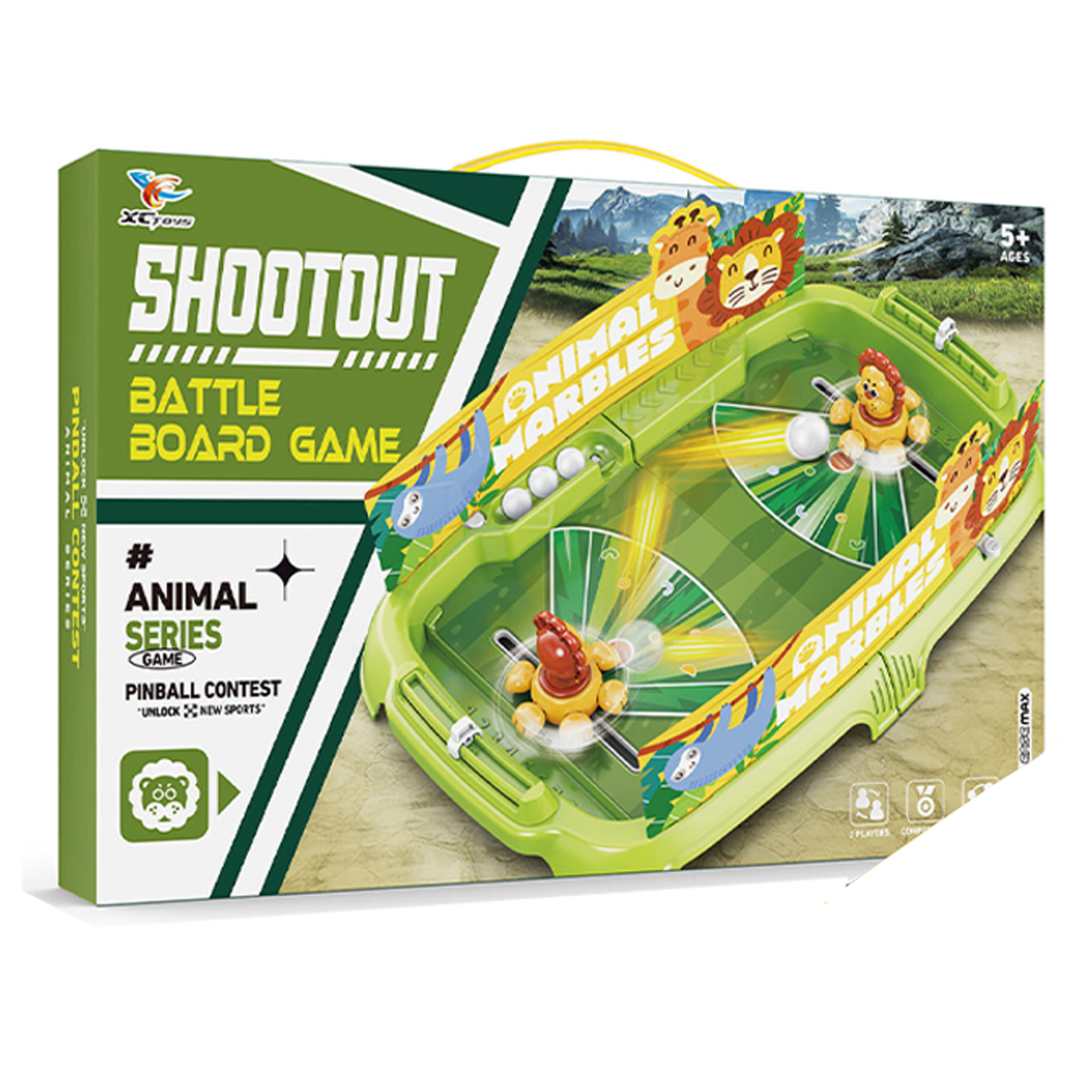 Marbles Shootout Battle Board Game - Animal Series