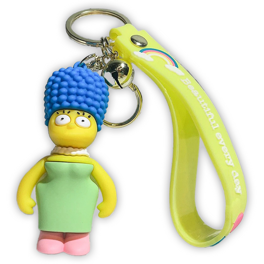The Simpsons 3D Silicone Keychain Keyring Pendant - Marg