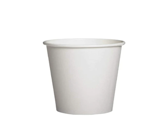 Disposable Paper Drinking Cups Pack Of 50 4Oz White