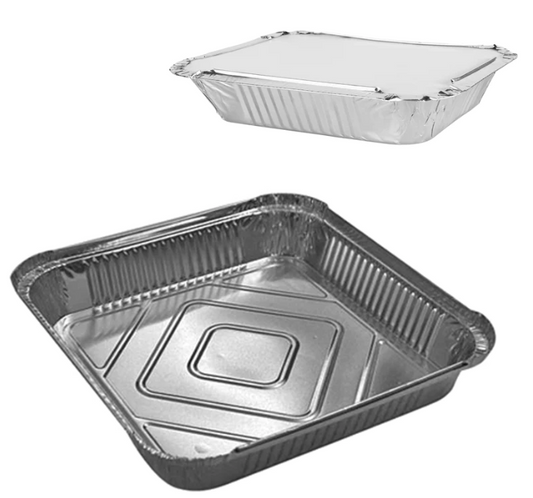 Aluminium Foil Container with Lid 24 x 24 cm Pack of 2 SK28123