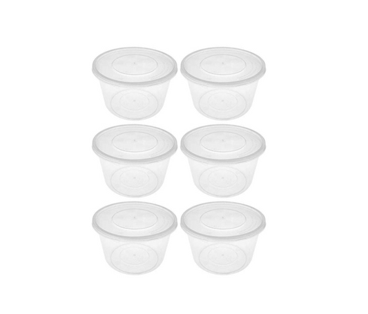Disposable Plastic Round Food Sauce Container 4Oz 100Ml Pack Of 10