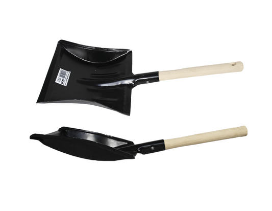 Black Metal Garden Shovel With Wooden Handle 9"