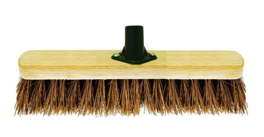 18" Hard Bassine Garden Wooden Broom Brush Head SK29394