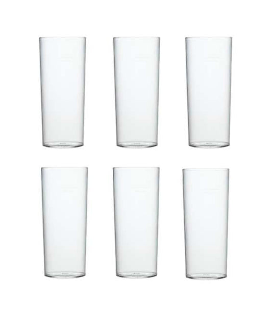 Long Plastic Tumblers Pack Of 6