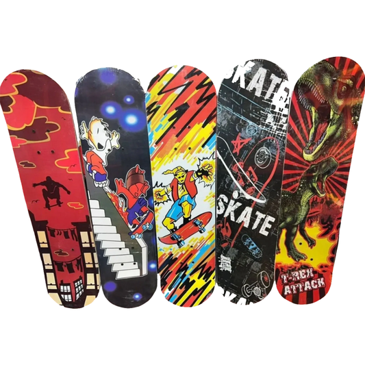 Kids Wooden Skateboard Many Designs Large Assorted