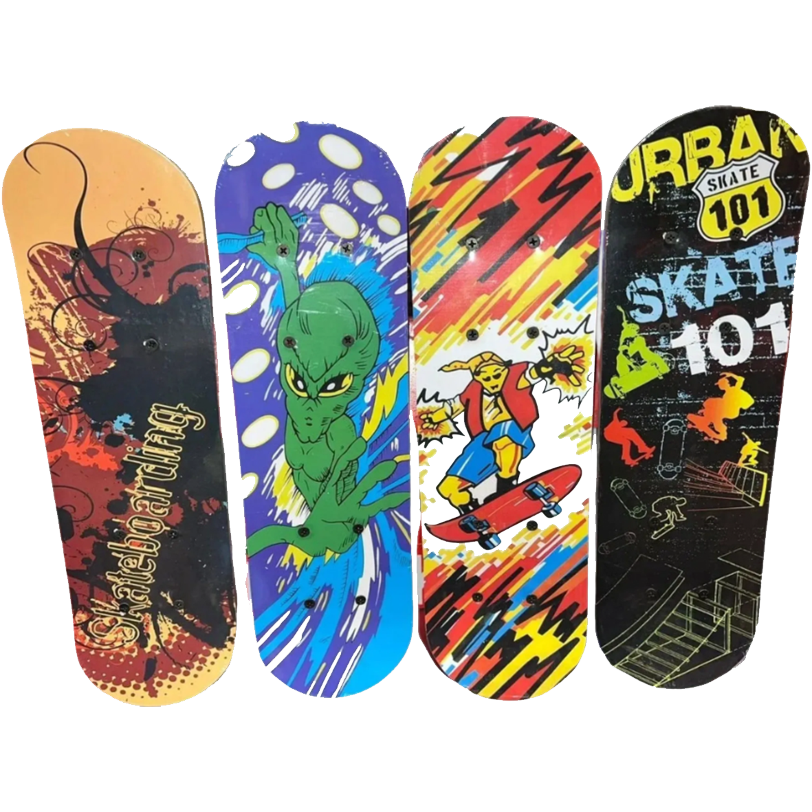 Kids Wooden Skateboard Many Designs Small Assorted