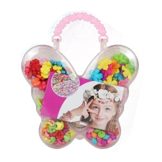 Mini Jewellery Making Beads Set With Accessories in Butterfly Style Case
