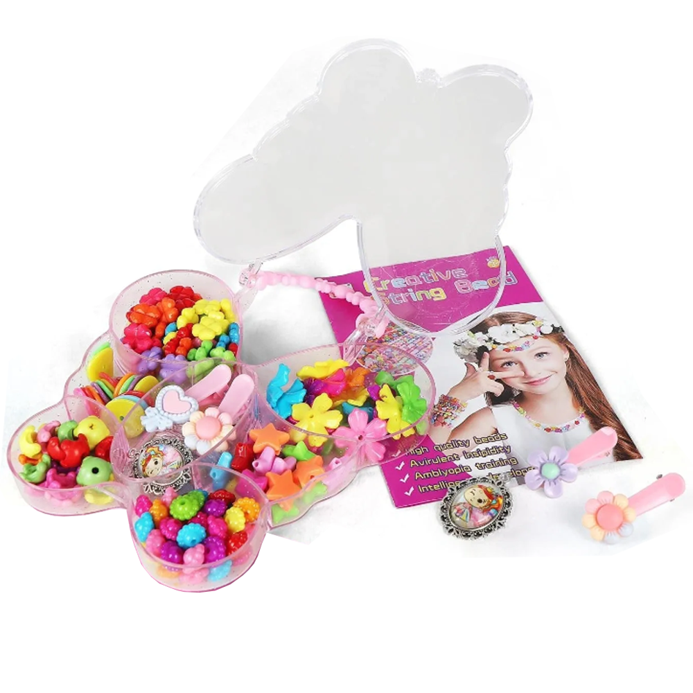 Mini Jewellery Making Beads Set With Accessories in Butterfly Style Case
