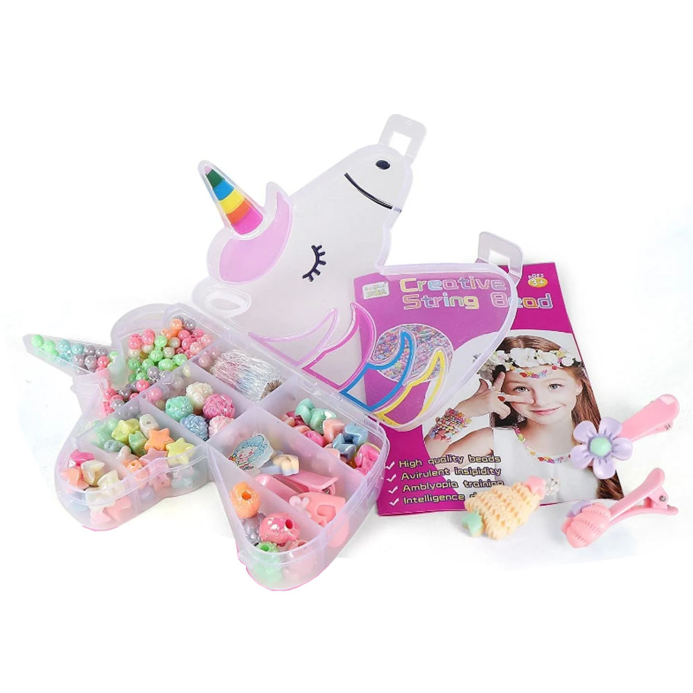 Mini Jewellery Making Beads Set With Accessories in Unicorn Style Case