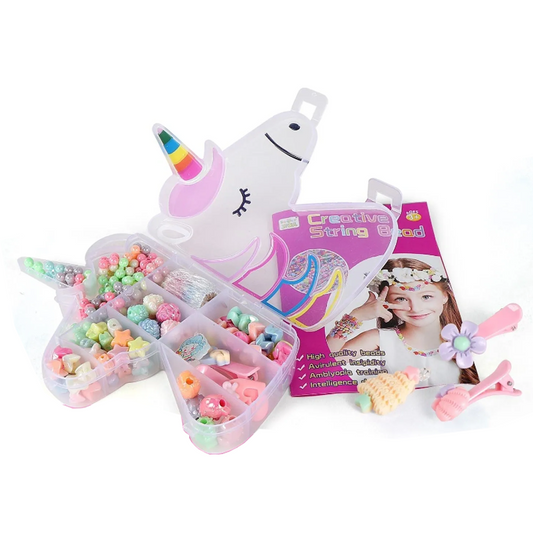 Mini Jewellery Making Beads Set With Accessories in Unicorn Style Case