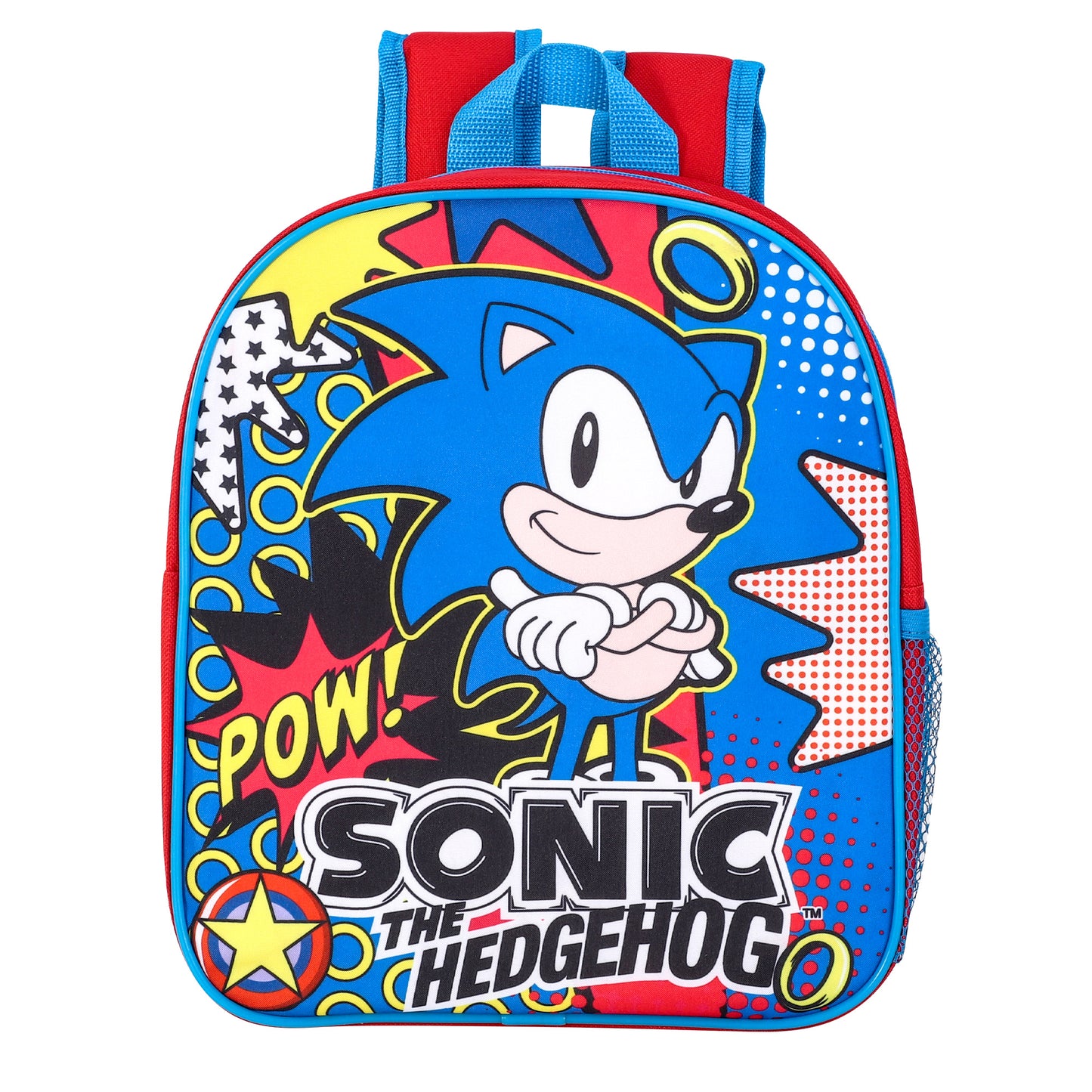 Sonic Style Backpack Kids Premium Standard Rucksack with Zip & Adjustable Straps