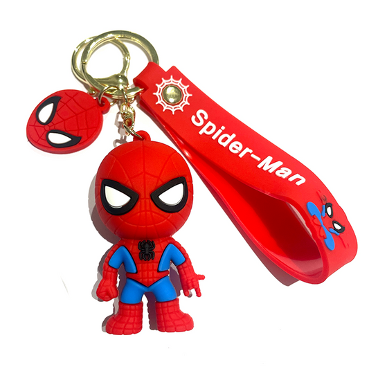 Spiderman 3D Silicone Keychain Keyring Pendant