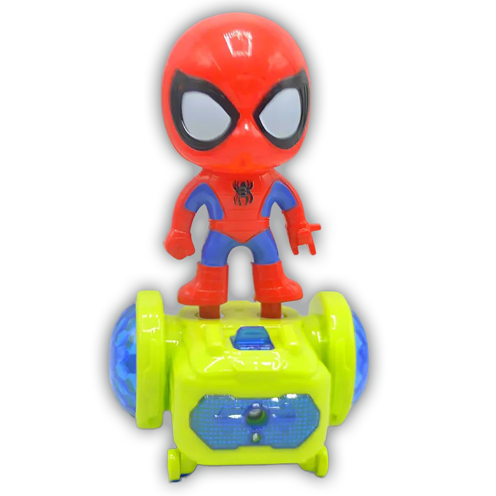 Spidey Style Spray Mist Balance Car Toy with Sound & Lights