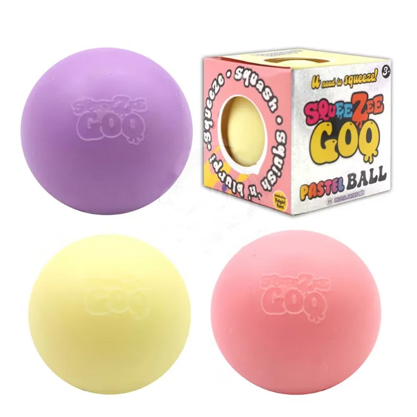 SqueeZee Goo Pastel Ball Bundle of 3 in All Colours