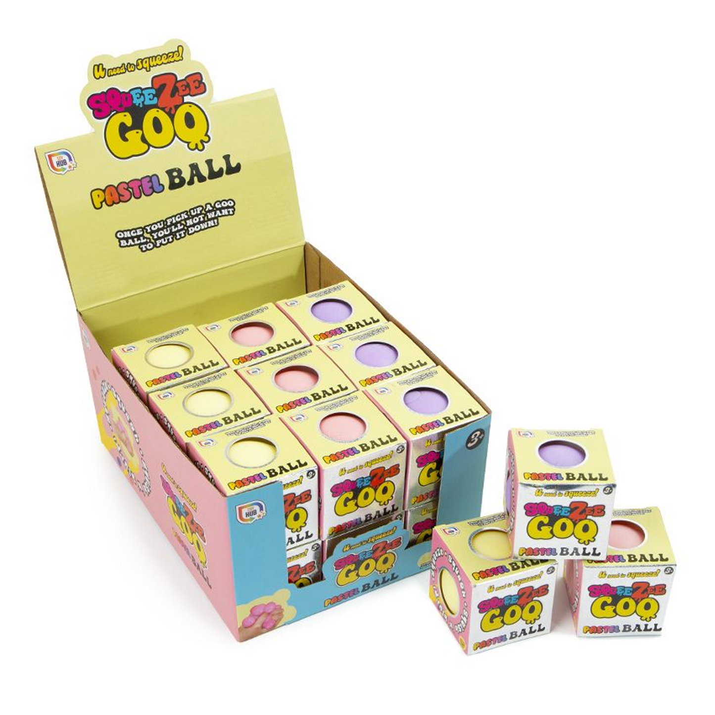 SqueeZee Goo Pastel Ball Bundle of 3 in All Colours