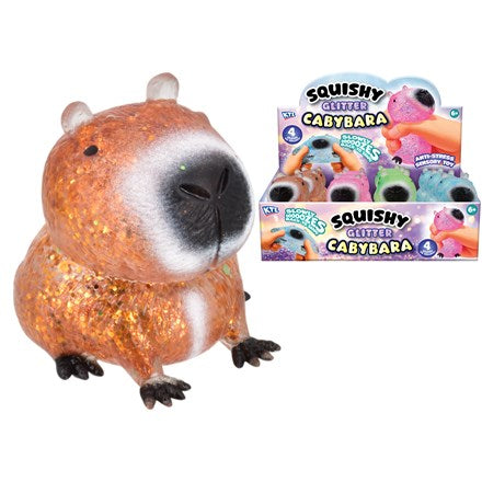 Squishy Capybara Glitter Sugar Squish Sensory Fidget Toy - 4 Colours