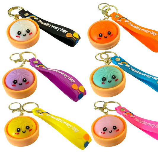 Squishy Dumpling Keypopz Keychain - Various Colours