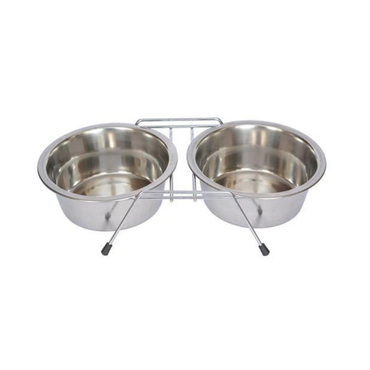 Ss Double Diner 3Qt 2 Bowls
