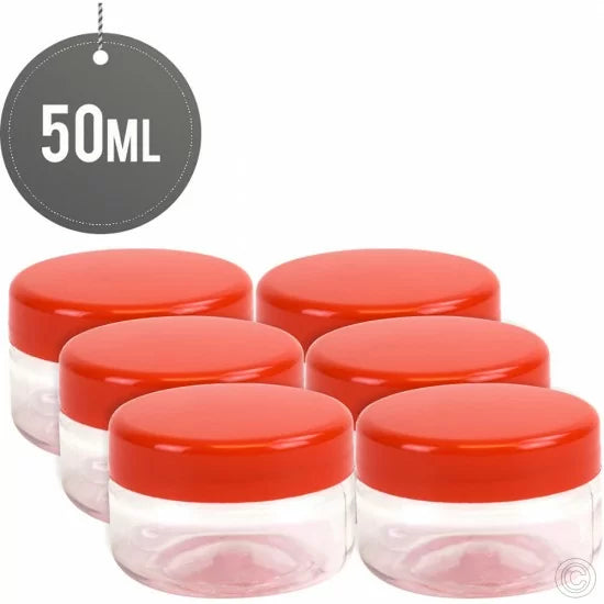 Plastic Kitchen Pet Food Storage Jar 50 ml Pack of 6 ST5128